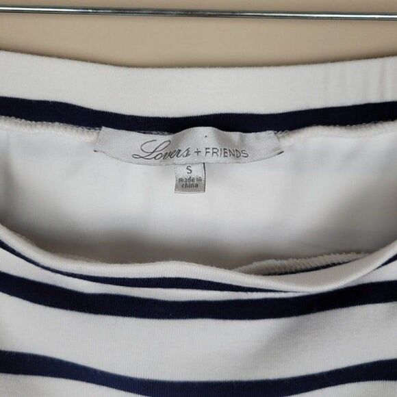 Lovers + Friends Size S Temptations Striped Skirt Navy Blue White - Picture 12 of 12